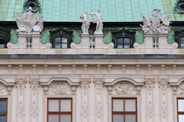 palace (upper belvedere) in vienna (austria)  - obrazy, fototapety, plakaty
