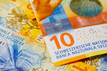 The banknotes, Cash in CHF currency, Swiss franc