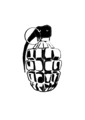 Fototapeta premium war grenade drawing
