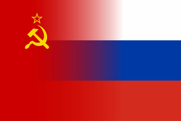 Soviet Union Russia Flag Background Vector Illustration