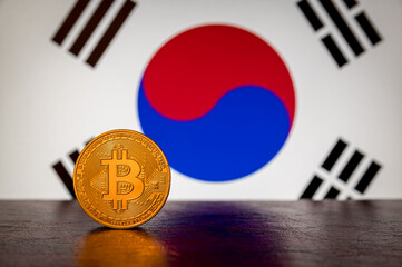 Golden Physical Bitcoin With South