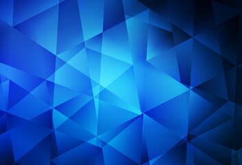Dark BLUE vector abstract polygonal background.