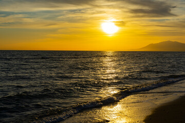 PUESTA DE SOL EN PLAYA DE MARBELLA