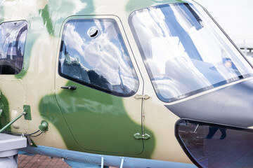 cockpit of helicopter can use like transportation symbol