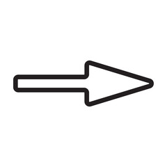 Black and white arrow. Illustration.