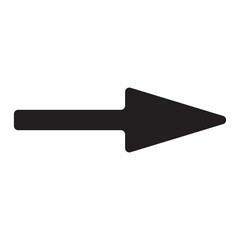 Black and white arrow. Illustration.