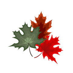Autumn Falling Leaves Icon Isolated on White Background. Illustration