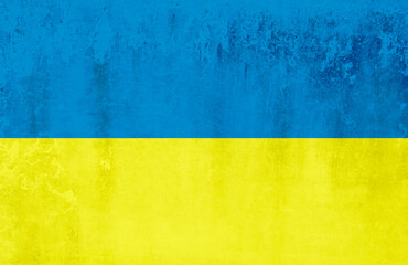 Ukraine flag with dust and scratches