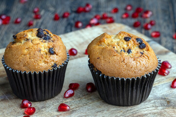 cooked baked dessert made of dough and chocolate