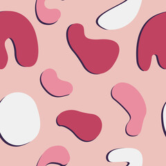 Seamless pattern with abstract shapes. Vector colorful template background