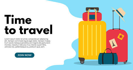 Time to travel background for ads, social network post. Illustration