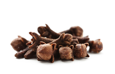Aromatic cloves isolated on white