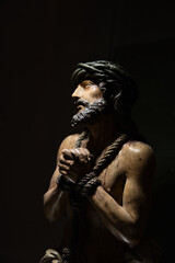 polychrome wooden figure of Jesus Christ