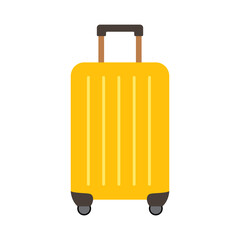 Colored travel suitcases isolated on white background. Illustration