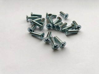 Chrome Bolts on a white background