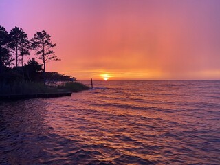 Sunset over the sound