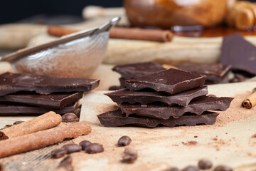 chocolate bar with a lot of cocoa
