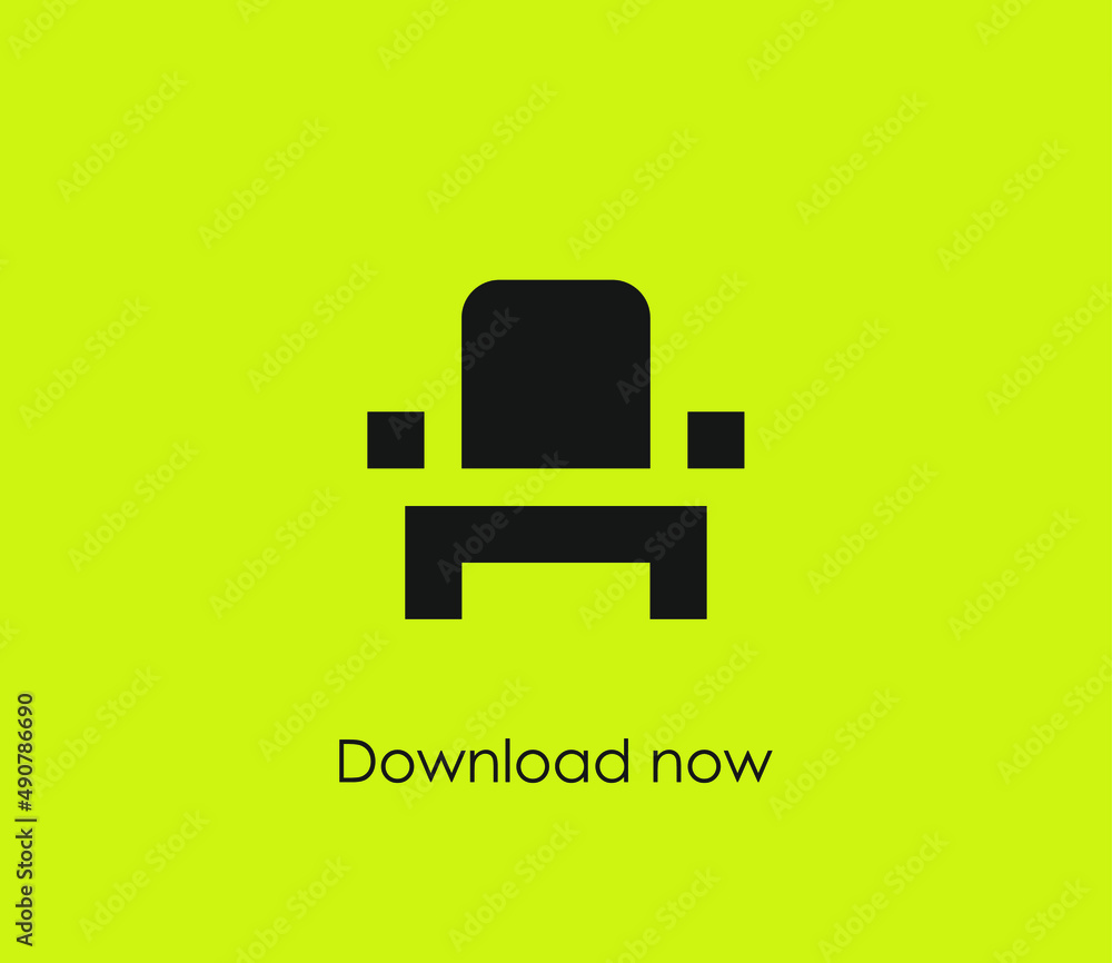 Poster chair vector icon. editable stroke. symbol in line art style for design, presentation, website or ap
