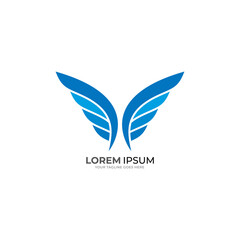 Obraz premium wing logo vector template.