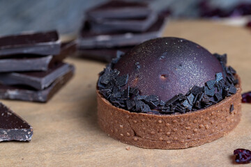 chocolate cake with an airy sponge cake and chocolate filling