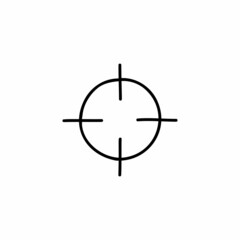 target, aim doodle icon, vector color line illustration