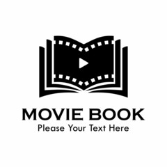Fototapeta na wymiar Movie book logo template illustration