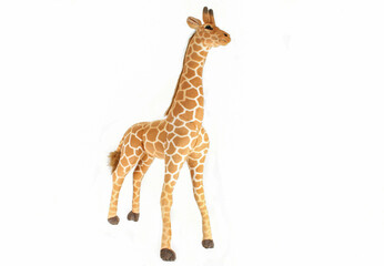 plush toy giraffe white background baby children