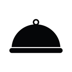 Simple tray with lid for serving food icon in trendy line style isolated on white background for web apps and mobile concept. Illustration