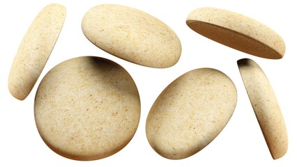 fresh realistic crunchy cookies. 3D illustration