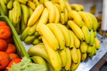 Fototapeta na wymiar bananas in the market in lisbon portugal