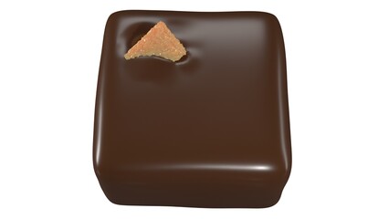 chocolate colours mold. 3D illustration