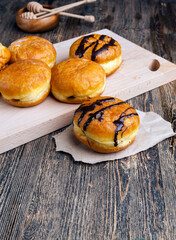 fried in oil Berlin donuts with stuffing