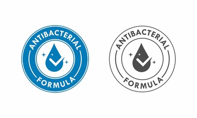 Anti bacterila formula logo template illustration. suitable for package product
