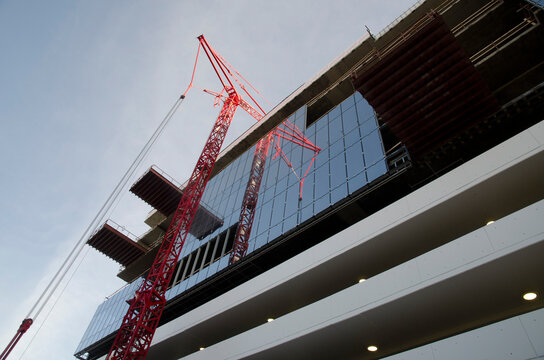 Crane, Construction Crane, Building, Red Crane