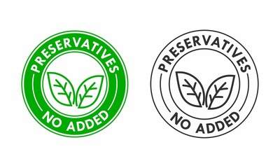 Preservatives  no added logo template illustration. suitable for product packaging