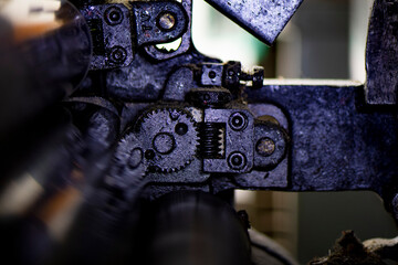 Inner parts of a 1950 Heidelberg Cylinder offset printing press