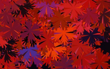 Dark Pink, Yellow vector abstract pattern with flowers.