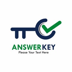 Answer key logo template illustration