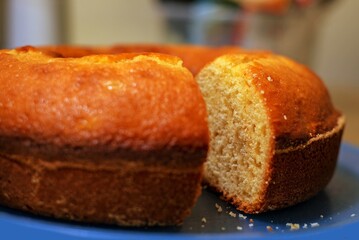 Bizcochuelo de naranja esponjoso