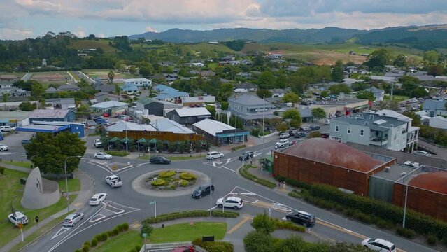 Aerial: Matakana village, New Zealand