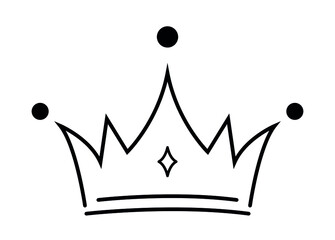 King crown elegant icon. King's crown sketch, crown symbol, hand drawn king's crown. EPS 10 vector illustration