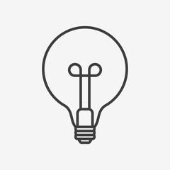 Creative Idea Line Icon. Lightbulb education, innovation logo. Illustration.