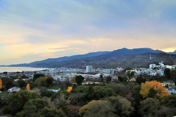 Fototapeta na wymiar 小田原城から見た小田原市街風景