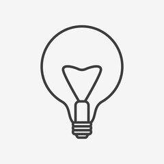 Creative Idea Line Icon. Lightbulb education, innovation logo. Illustration.