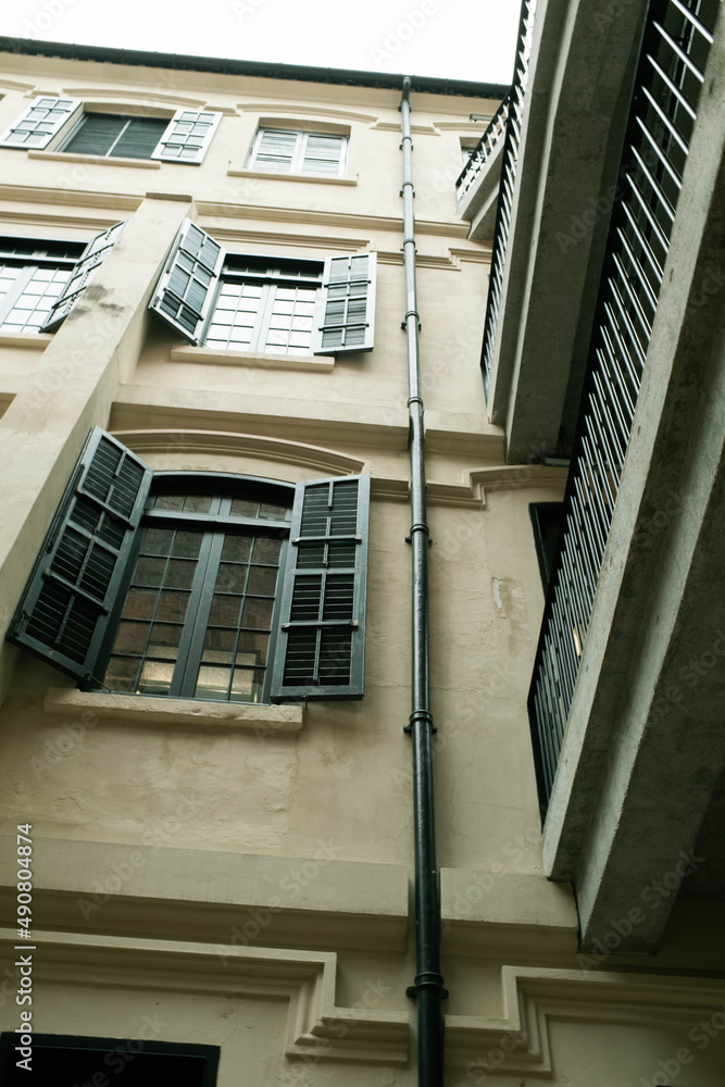 Canvas Prints Low angle of the facade of a building