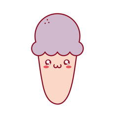 purple kawaii ice cream