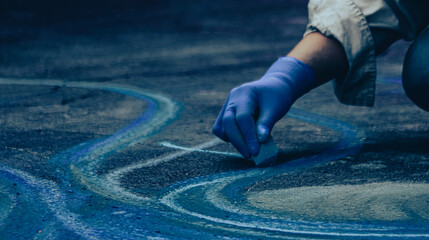 Chalk painting artists