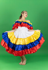 Colombian woman with cumbia costume