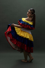 Colombian woman with cumbia costume