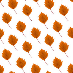 Abstract Illustration Autumn Background with Falling Autumn Leaves. Seamless pattern.